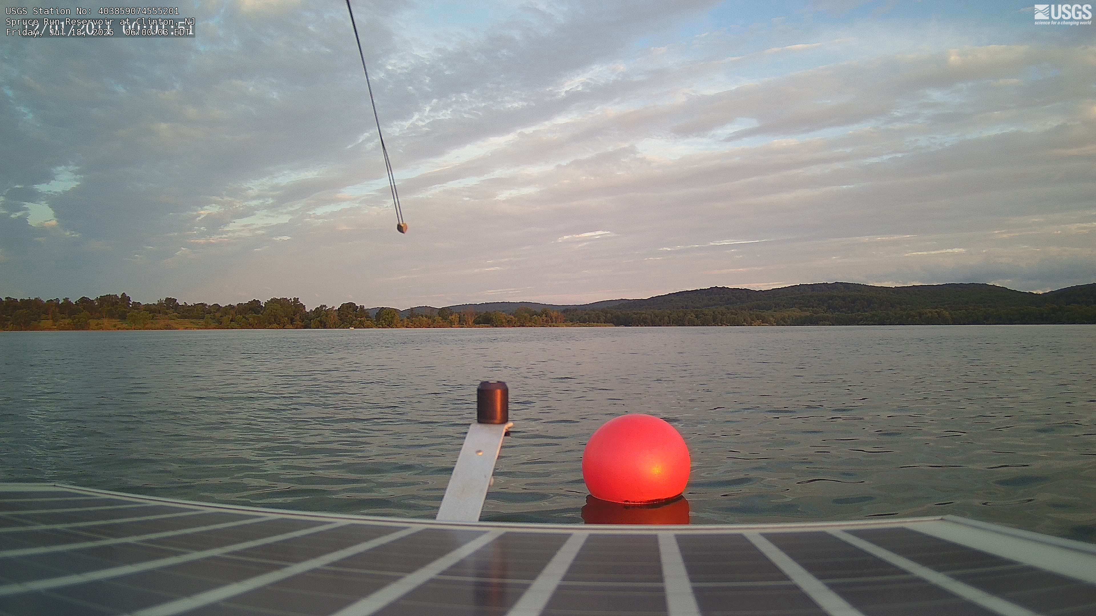 Looking out over the sensor platform to the Reservoir beyond